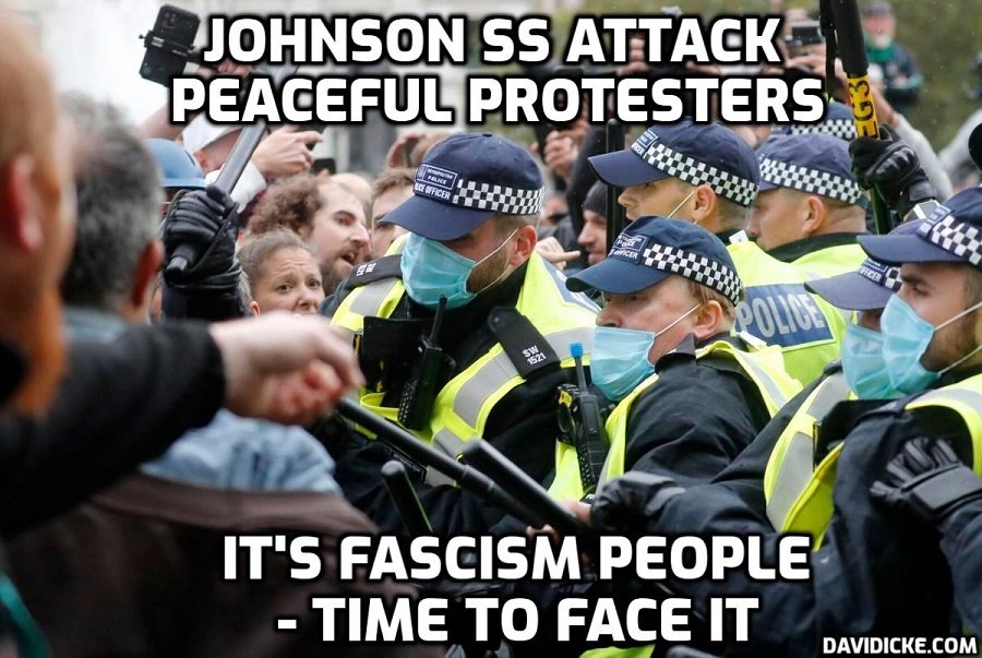 trafalgar-square-lockdown-protest-police attack-peaceful-protesters-copyright-david-icke